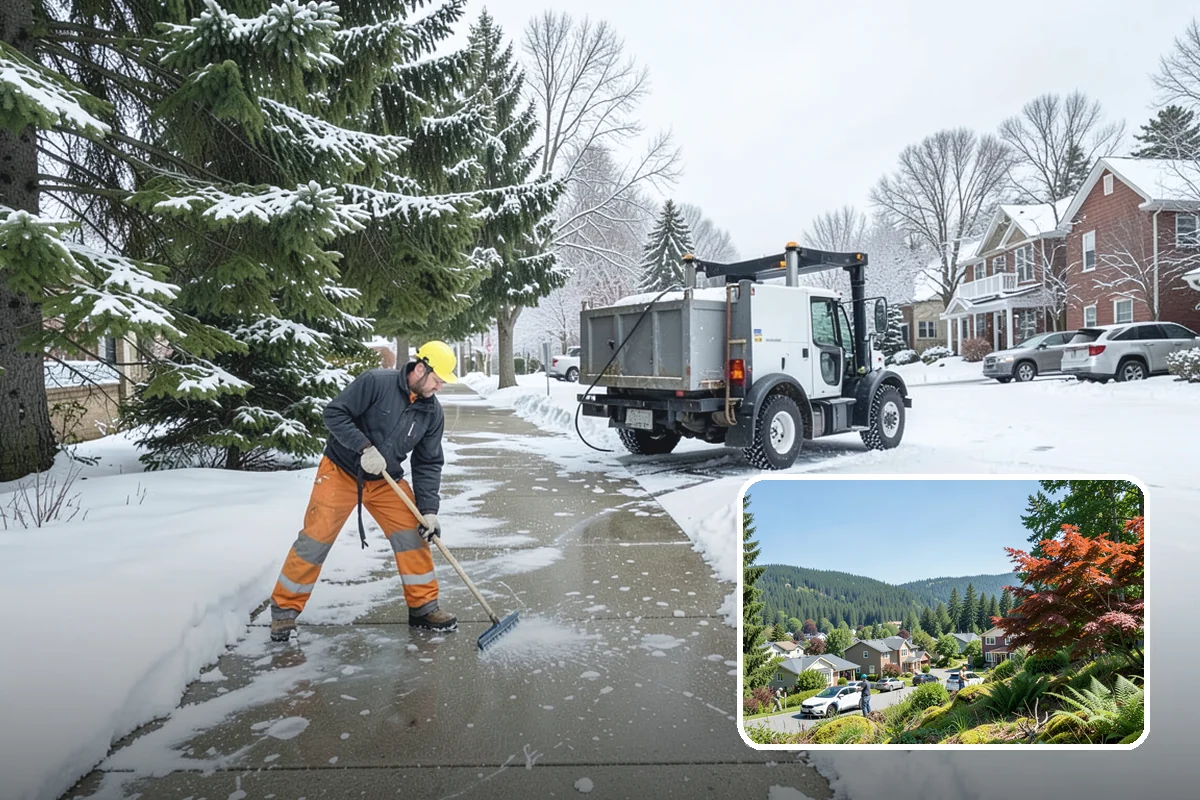 Retail Store Parking Lot Snow Removal in Index, Snohomish County, WA - Customers can park and reach the entrance without wading through slush