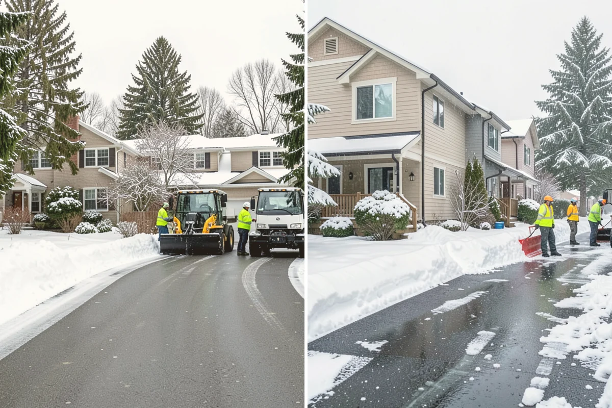 Retail Store Parking Lot Snow Removal in Kirkland, King County, WA - Map customer flow, storefront apron, and cart corral locations