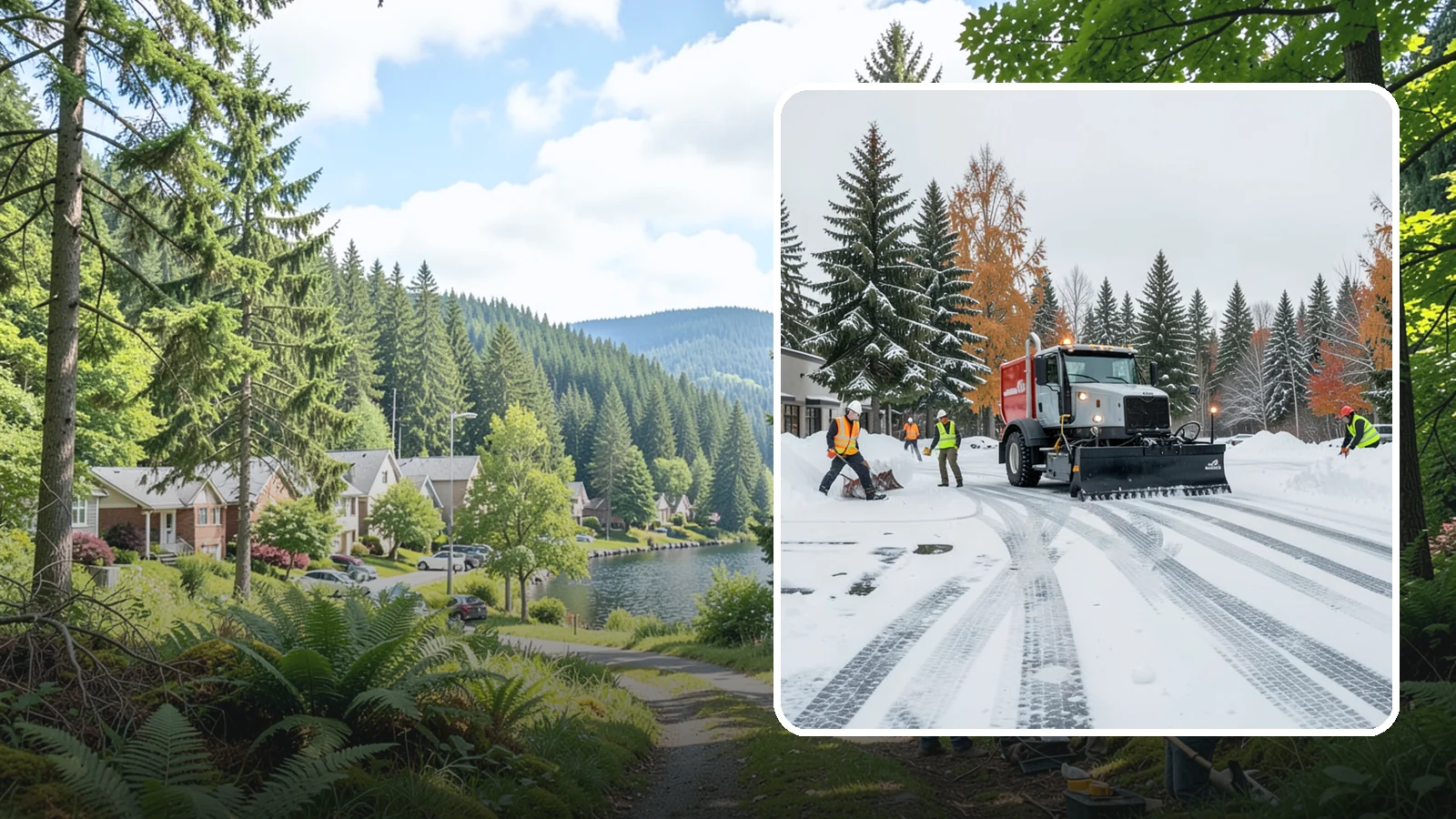 Retail Store Parking Lot Snow Removal in Lake Forest Park, King County, WA - We clear retail lots so Western Washington shoppers can park and reach the storefront the moment doors open.