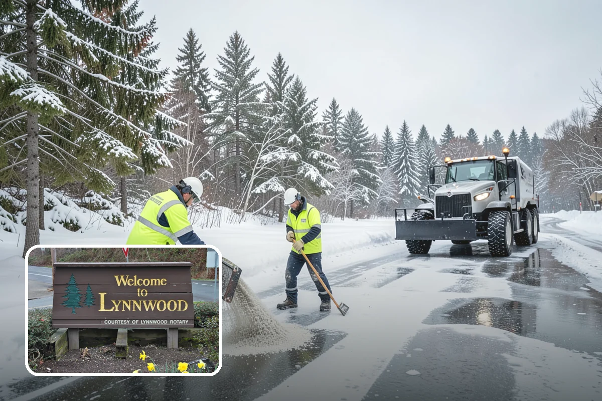 Retail Store Parking Lot Snow Removal in Lynnwood, Snohomish County, WA - Customers can park and reach the entrance without wading through slush
