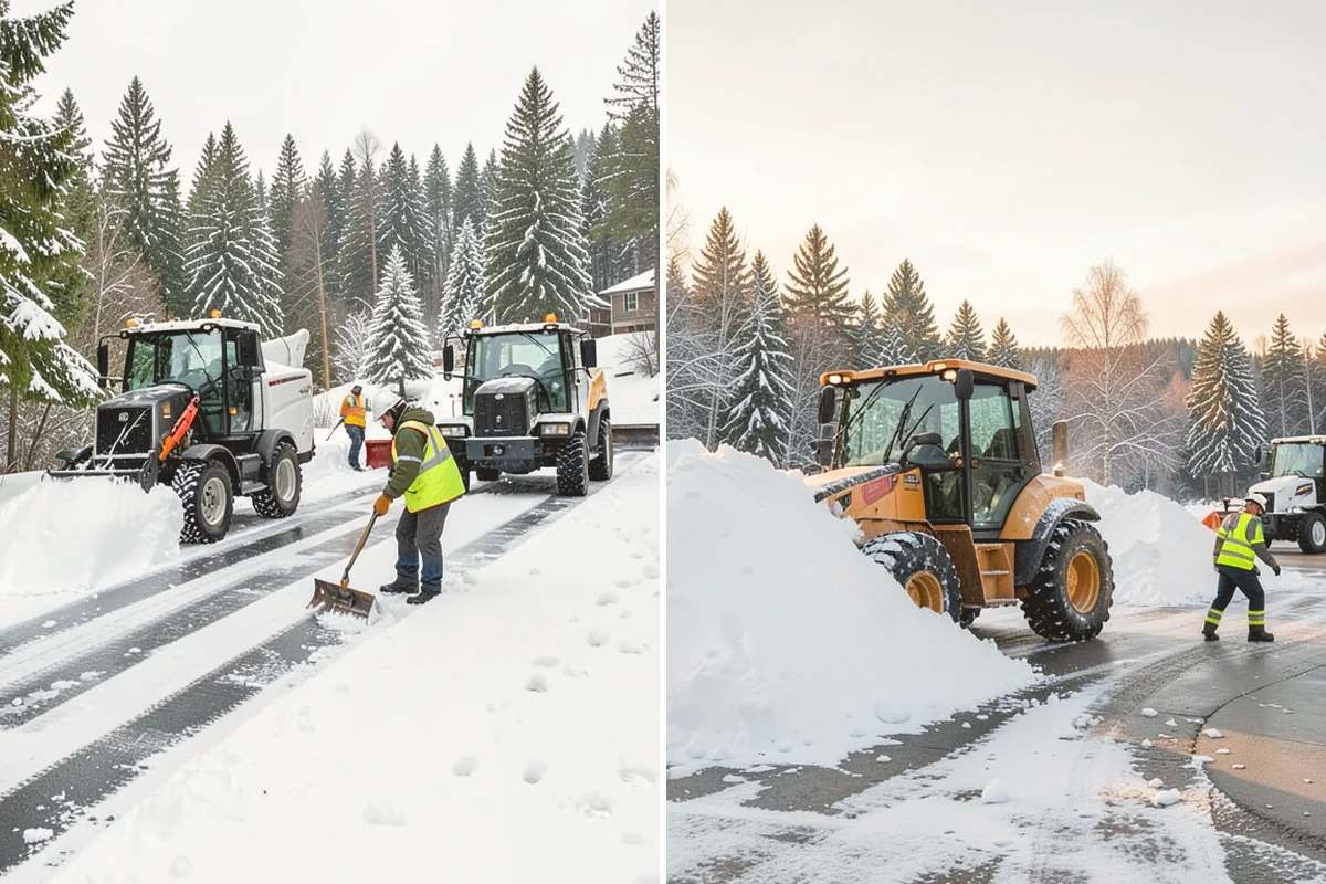 Retail Store Parking Lot Snow Removal in Lynnwood, Snohomish County, WA - Map customer flow, storefront apron, and cart corral locations