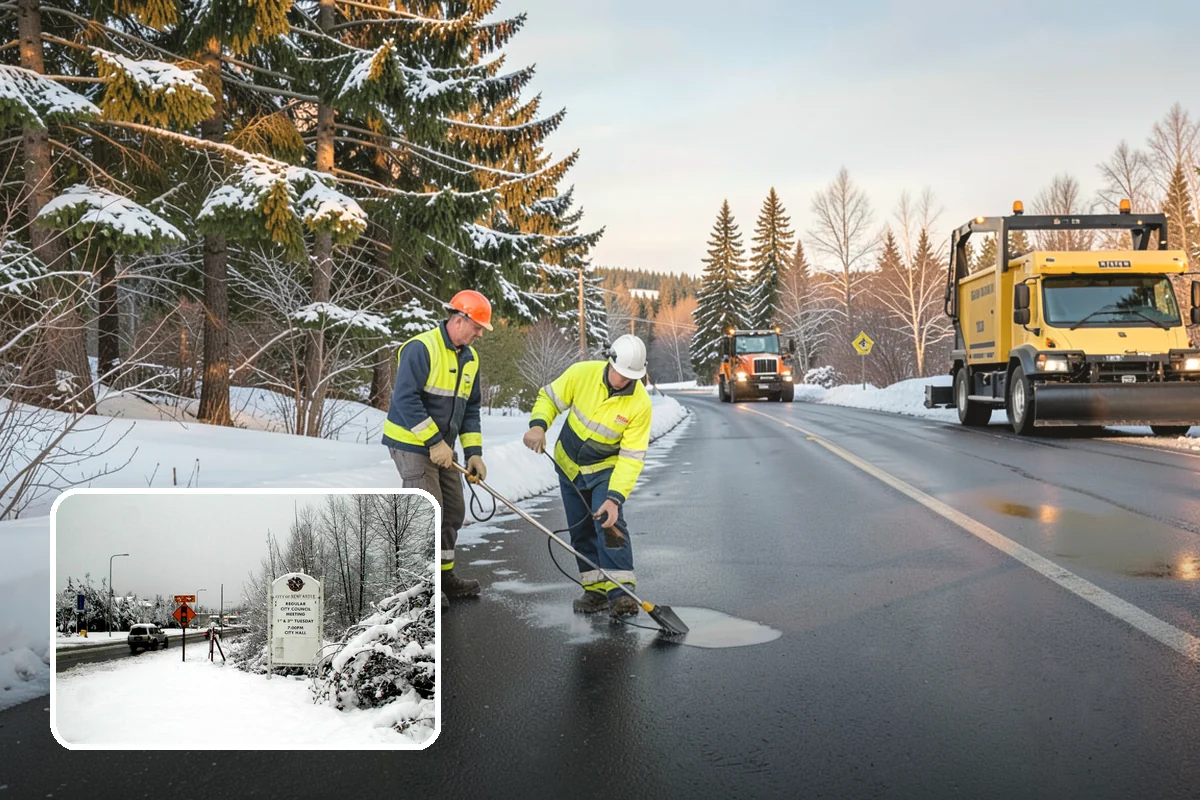 Retail Store Parking Lot Snow Removal in Newcastle, King County, WA - Customers can park and reach the entrance without wading through slush