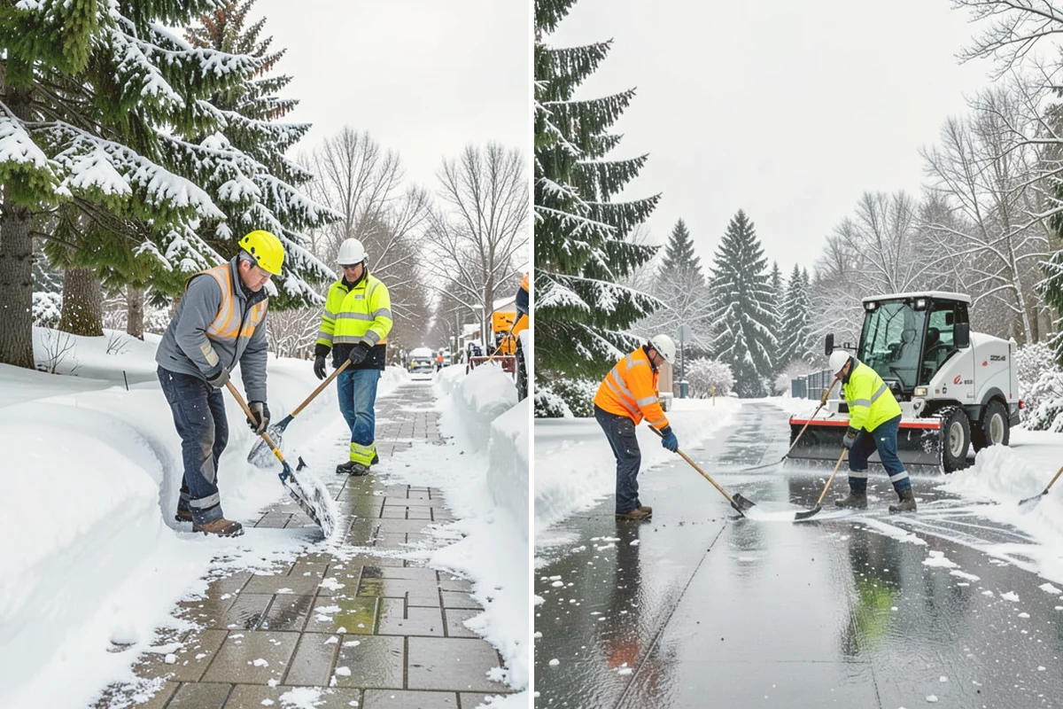 Retail Store Parking Lot Snow Removal in Newcastle, King County, WA - Map customer flow, storefront apron, and cart corral locations