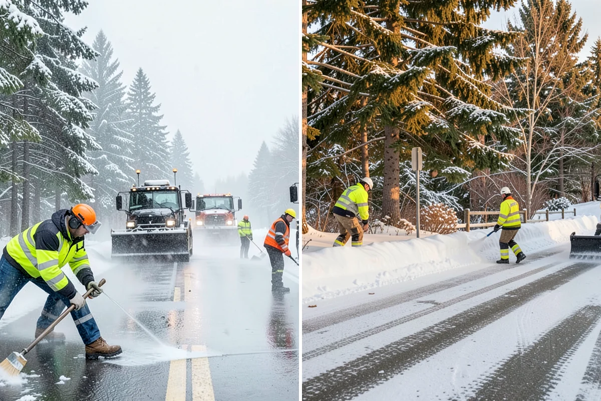 Retail Store Parking Lot Snow Removal in Normandy Park, King County, WA - Map customer flow, storefront apron, and cart corral locations