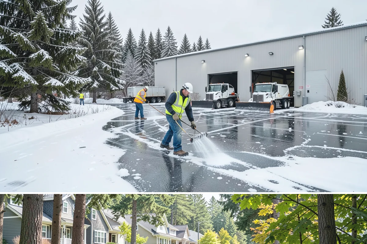 Retail Store Parking Lot Snow Removal in Normandy Park, King County, WA - Retail lots in Western Washington face the highest snow disruption from late November through February, spanning the holiday...