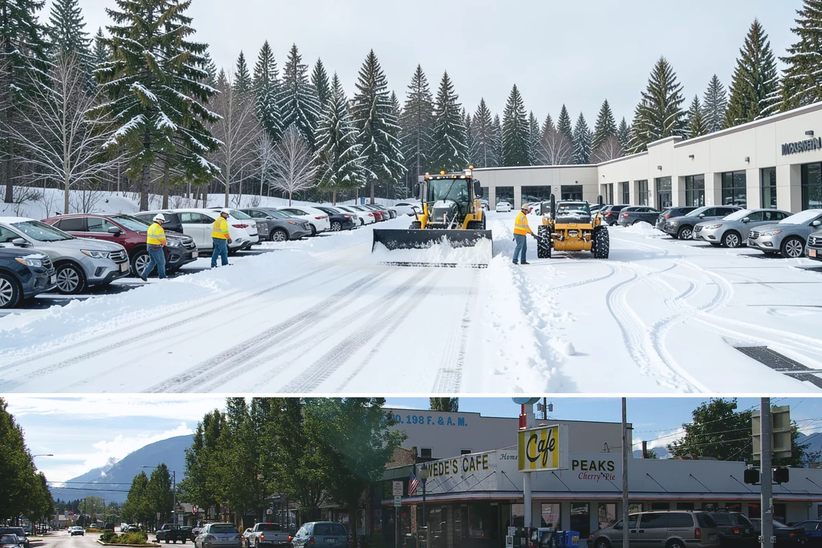 Retail Store Parking Lot Snow Removal in North Bend, King County, WA - Retail lots in Western Washington face the highest snow disruption from late November through February, spanning the holiday...