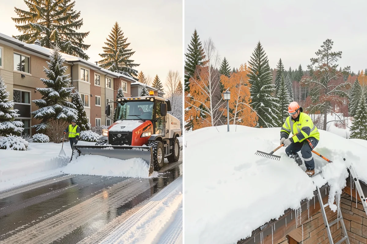 Retail Store Parking Lot Snow Removal in Sammamish, King County, WA - Map customer flow, storefront apron, and cart corral locations