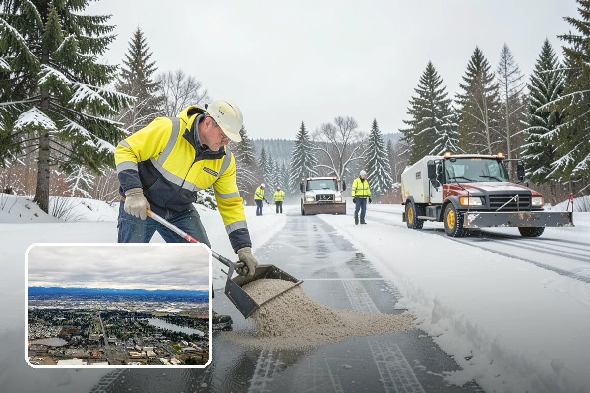 Retail Store Parking Lot Snow Removal in SeaTac, King County, WA - Customers can park and reach the entrance without wading through slush