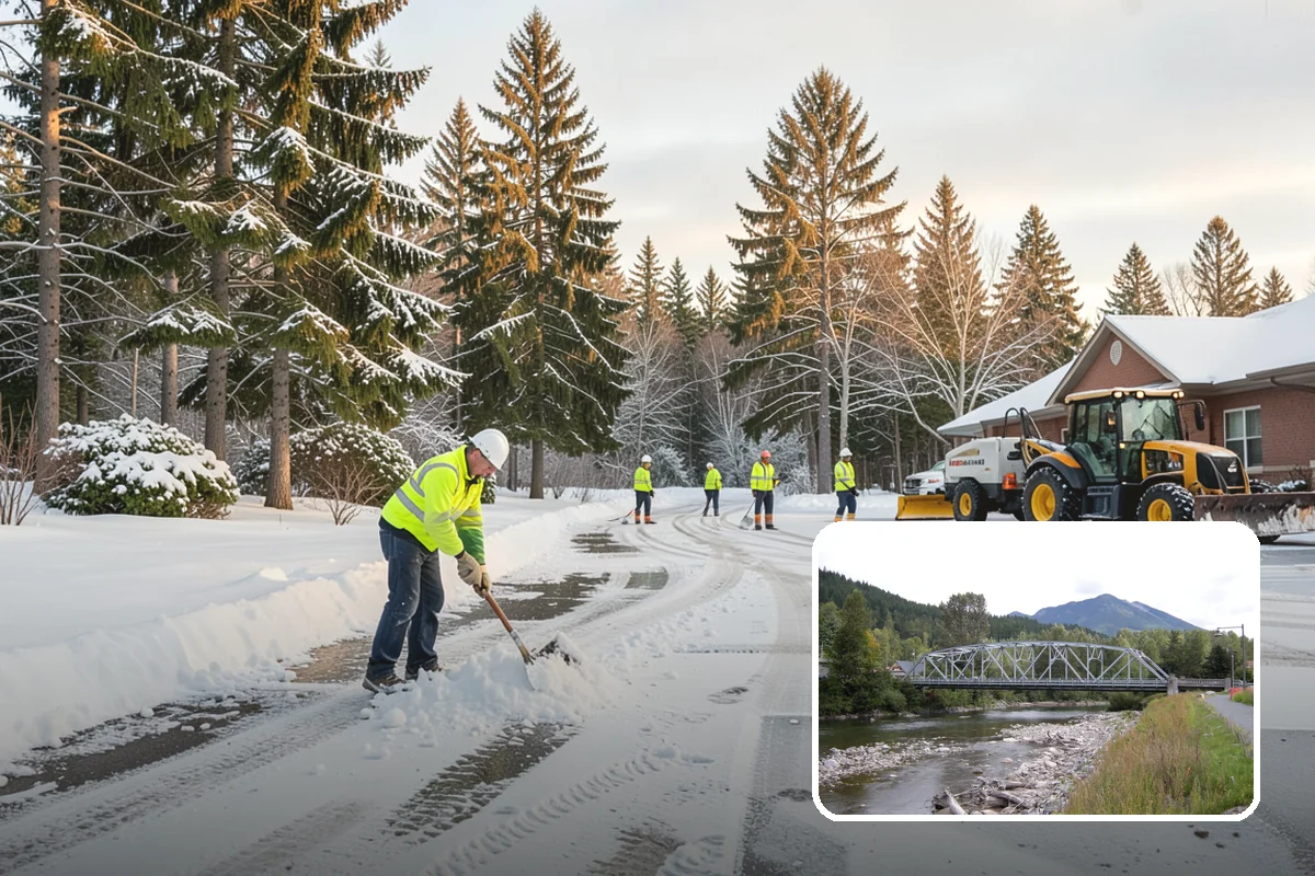 Retail Store Parking Lot Snow Removal in Skykomish, King County, WA - Customers can park and reach the entrance without wading through slush