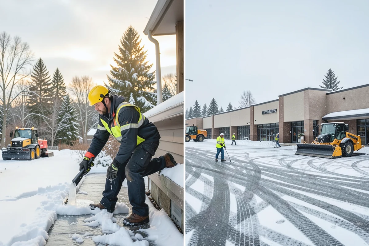 Retail Store Parking Lot Snow Removal in Skykomish, King County, WA - Map customer flow, storefront apron, and cart corral locations