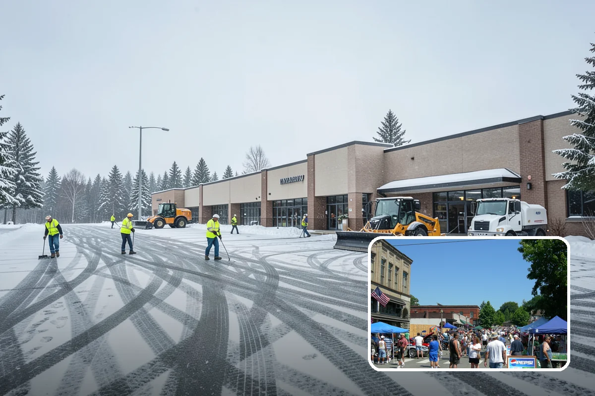 Retail Store Parking Lot Snow Removal in Snohomish, Snohomish County, WA - Customers can park and reach the entrance without wading through slush