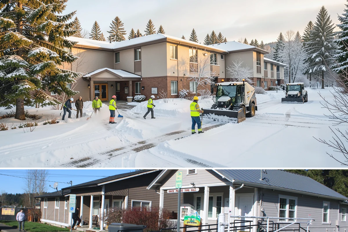 Retail Store Parking Lot Snow Removal in South Prairie, Pierce County, WA - Retail lots in Western Washington face the highest snow disruption from late November through February, spanning the holiday...