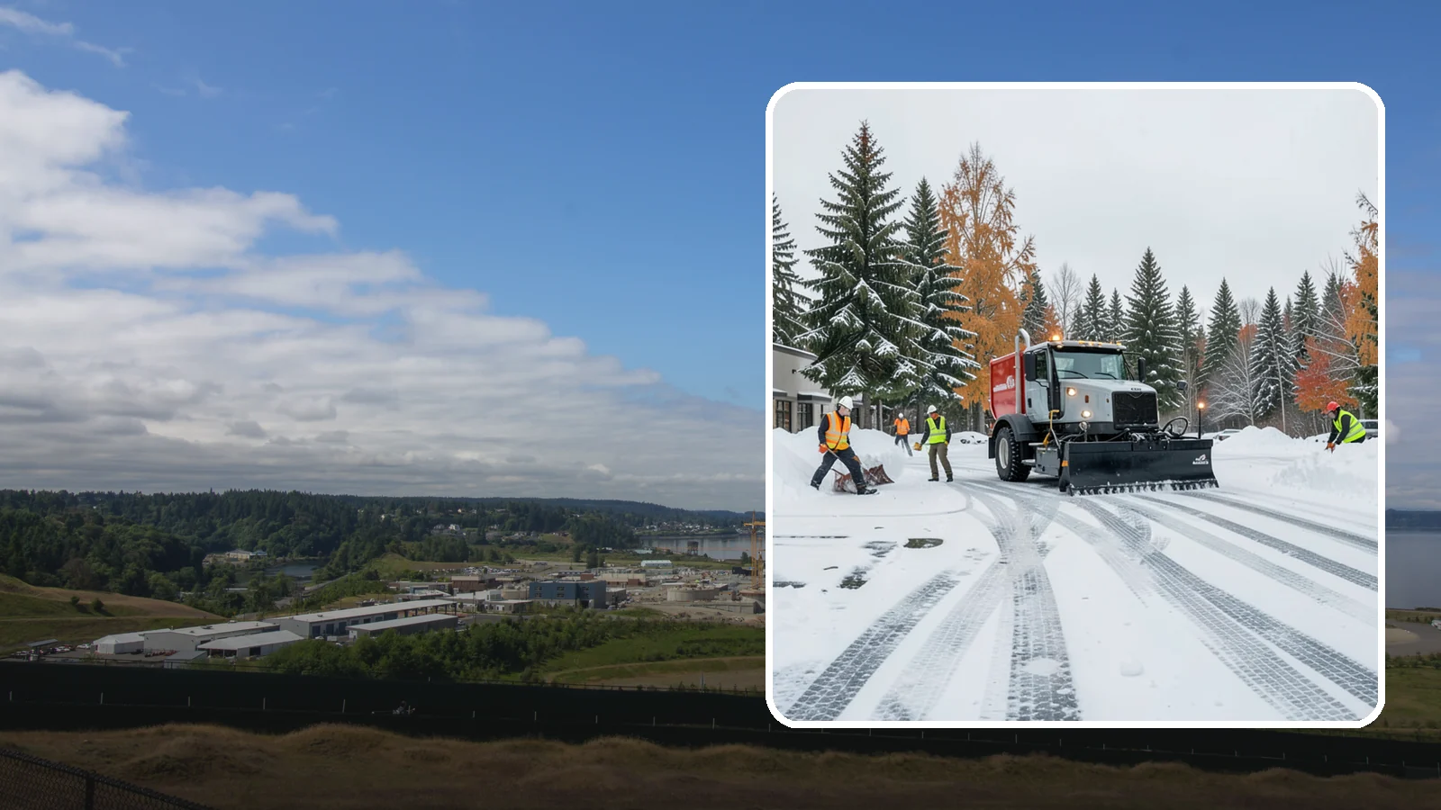 Retail Store Parking Lot Snow Removal in University Place, Pierce County, WA - We clear retail lots so Western Washington shoppers can park and reach the storefront the moment doors open.