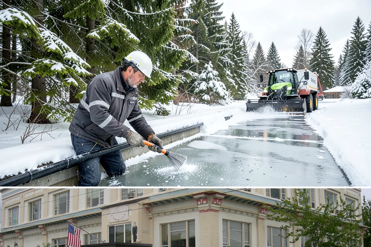 Retail Store Sidewalk Clearing in Anacortes, Skagit County, WA - Retail sidewalk risk is highest from late November through February, especially during daytime thaw-refreeze that rebuilds ice at...