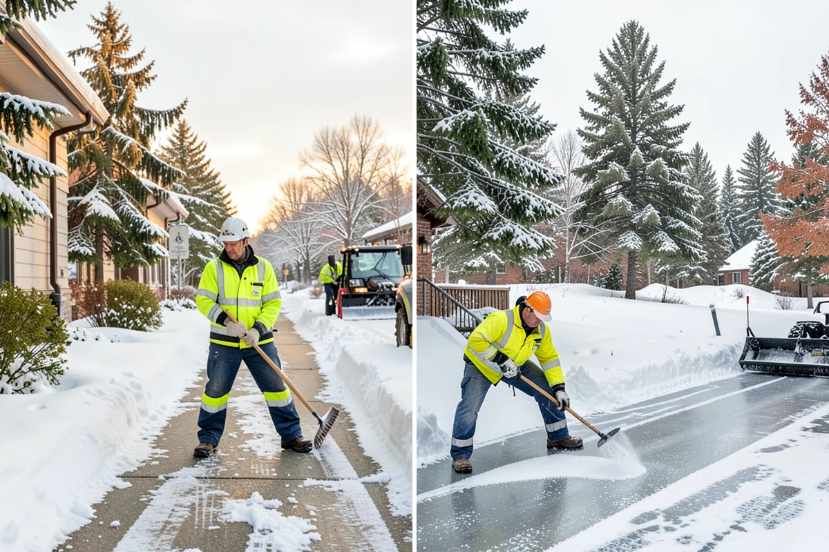 Retail Store Sidewalk Clearing in Arlington, Snohomish County, WA - Clear the entry apron and storefront walk before opening