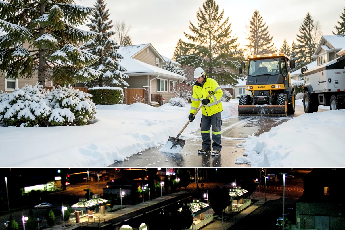 Retail Store Sidewalk Clearing in Auburn, King County, WA - Retail sidewalk risk is highest from late November through February, especially during daytime thaw-refreeze that rebuilds ice at...