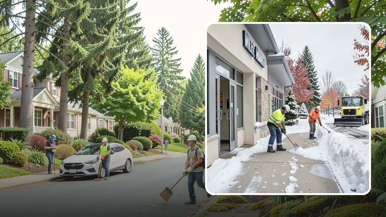 Retail Store Sidewalk Clearing in Beaux Arts Village, King County, WA - Storefront and entrance sidewalk clearing for Western Washington retailers that keeps customers safe and your doors open through...