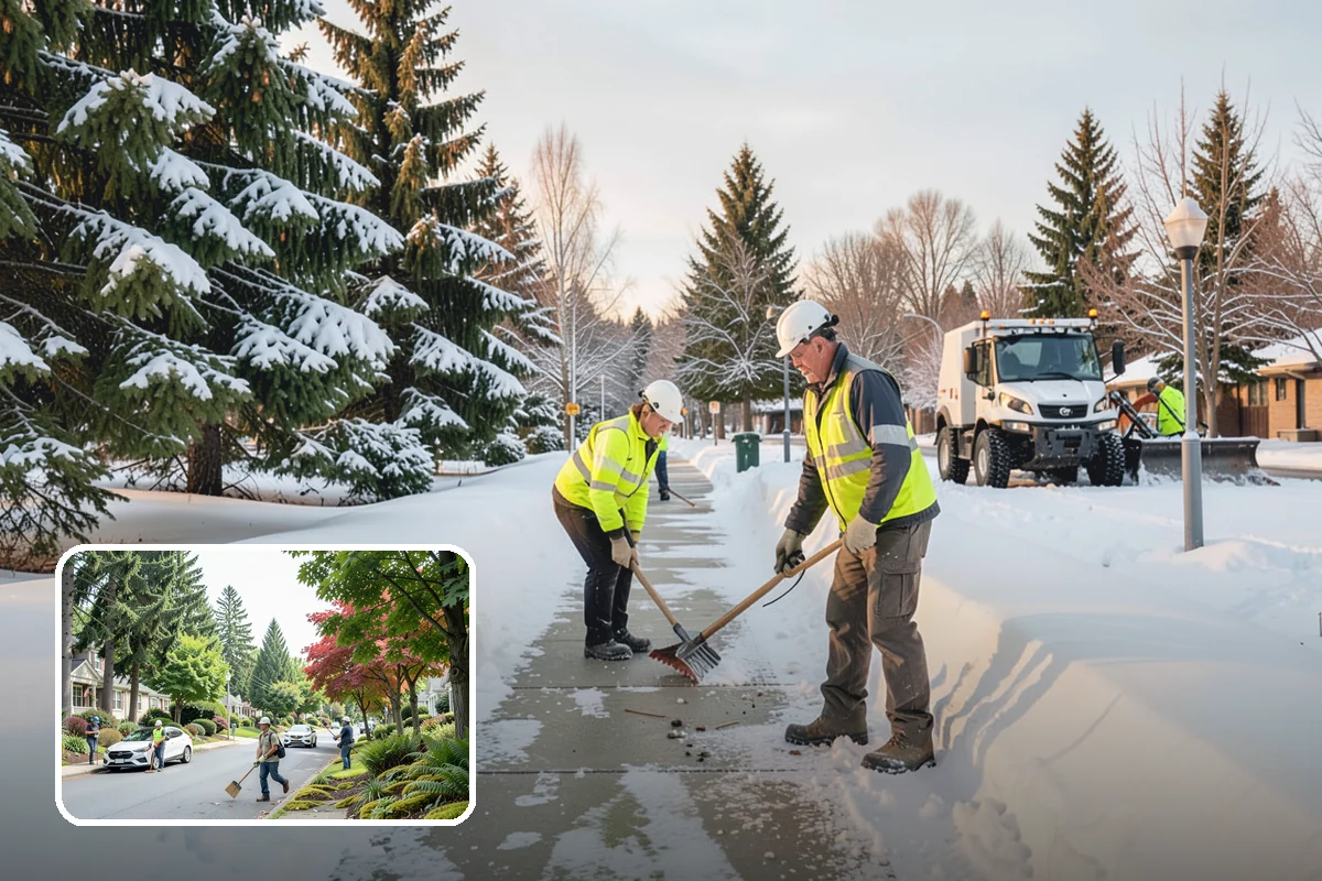Retail Store Sidewalk Clearing in Beaux Arts Village, King County, WA - Keeps your doors open and customers arriving during winter weather