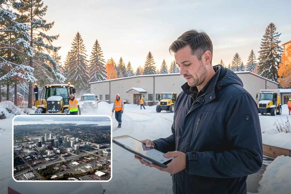 Retail Store Sidewalk Clearing in Bellevue, King County, WA - Keeps your doors open and customers arriving during winter weather
