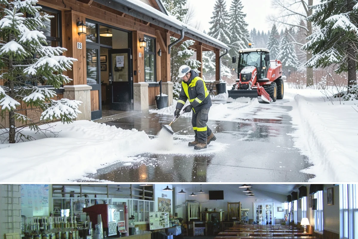 Retail Store Sidewalk Clearing in Black Diamond, King County, WA - Retail sidewalk risk is highest from late November through February, especially during daytime thaw-refreeze that rebuilds ice at...