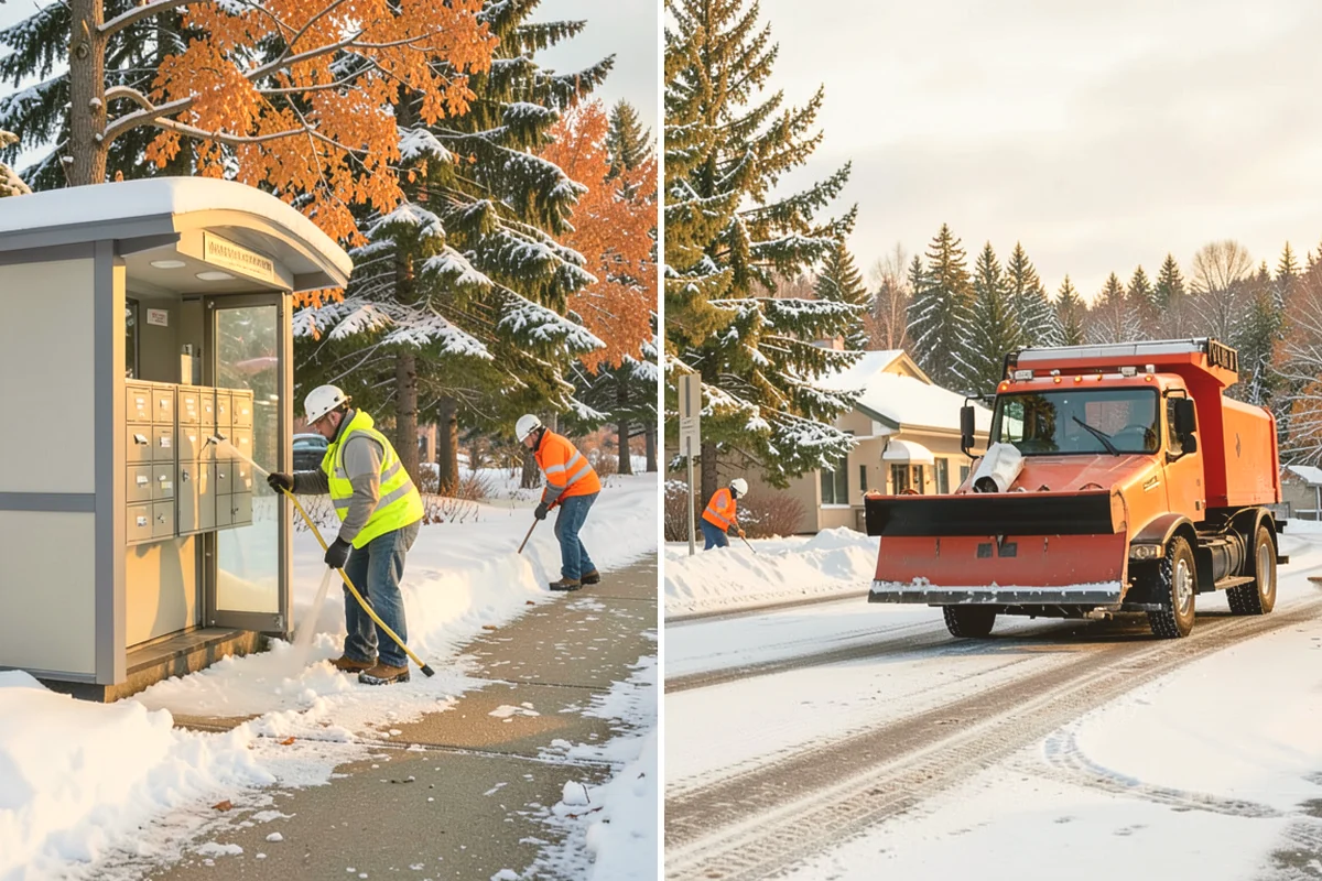 Retail Store Sidewalk Clearing in Bothell, King County, WA - Clear the entry apron and storefront walk before opening
