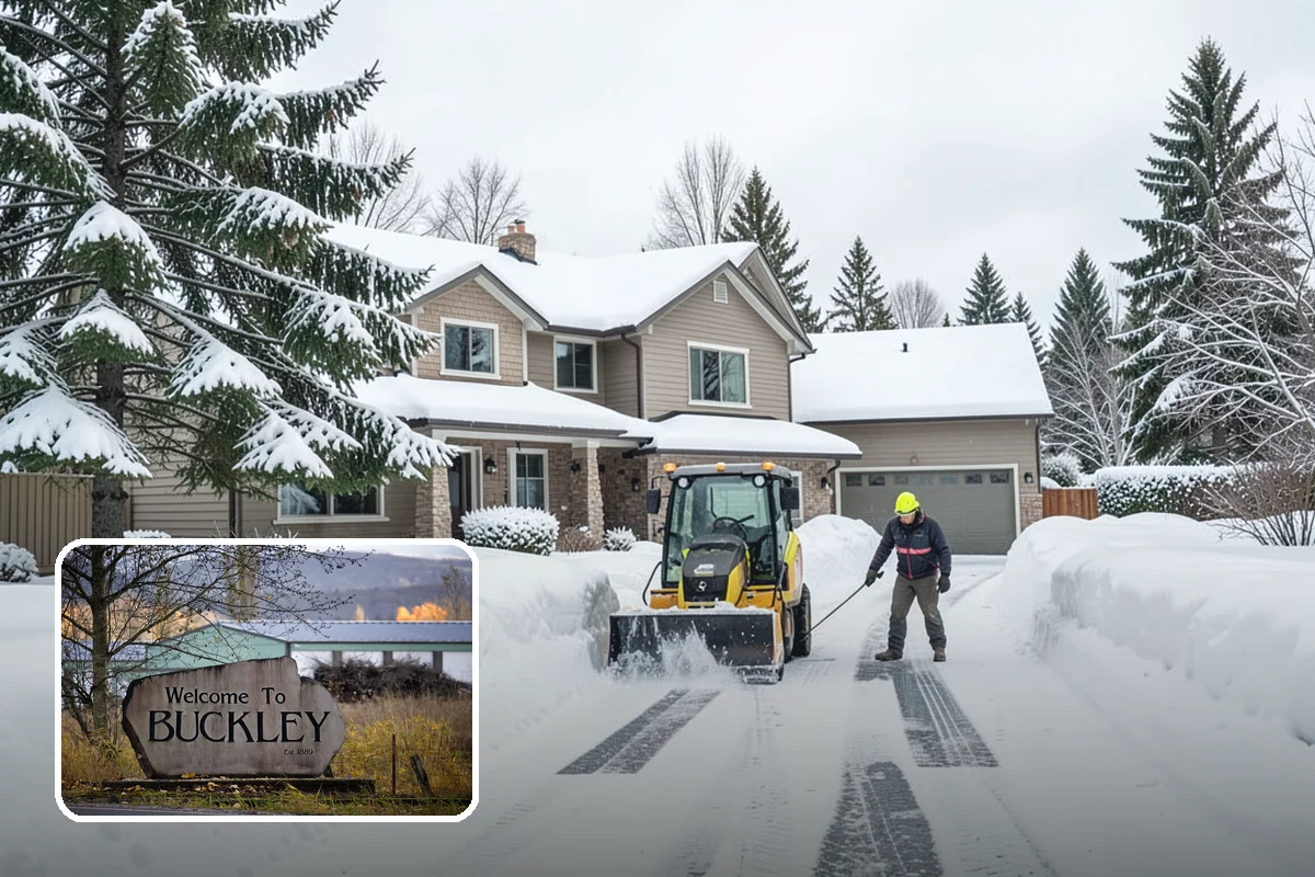 Retail Store Sidewalk Clearing in Buckley, Pierce County, WA - Keeps your doors open and customers arriving during winter weather