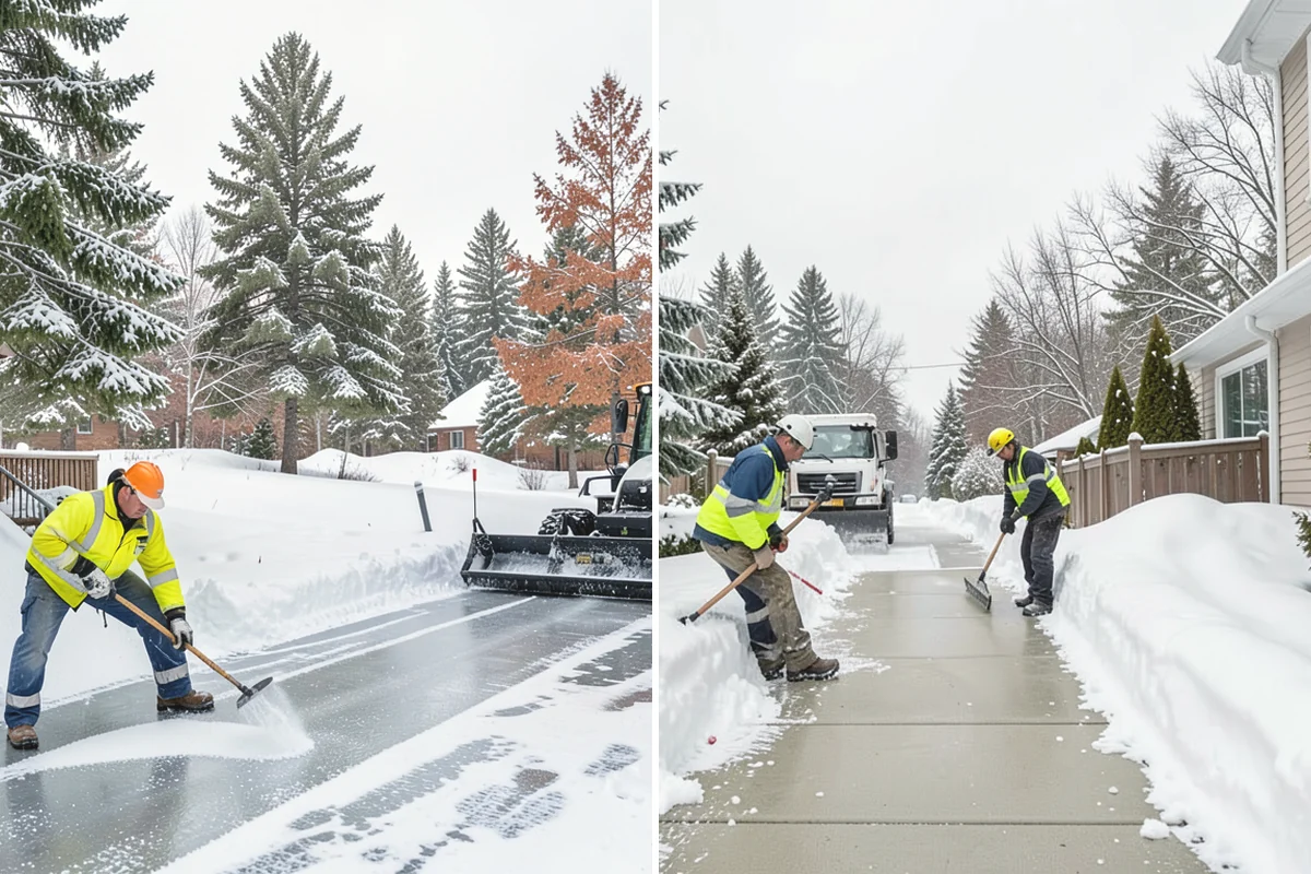 Retail Store Sidewalk Clearing in Carnation, King County, WA - Clear the entry apron and storefront walk before opening