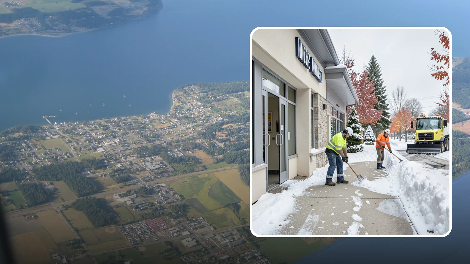 Retail Store Sidewalk Clearing in Coupeville, Island County, WA - Storefront and entrance sidewalk clearing for Western Washington retailers that keeps customers safe and your doors open through...