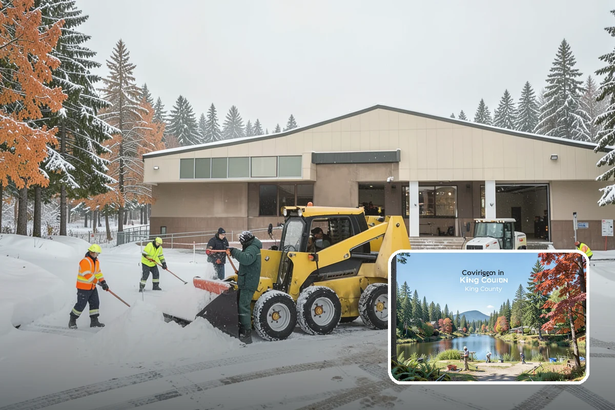 Retail Store Sidewalk Clearing in Covington, King County, WA - Keeps your doors open and customers arriving during winter weather