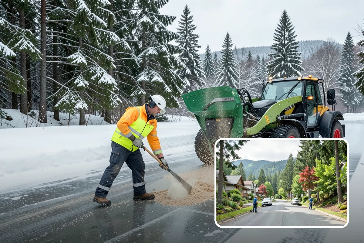 Retail Store Sidewalk Clearing in Darrington, Snohomish County, WA - Keeps your doors open and customers arriving during winter weather