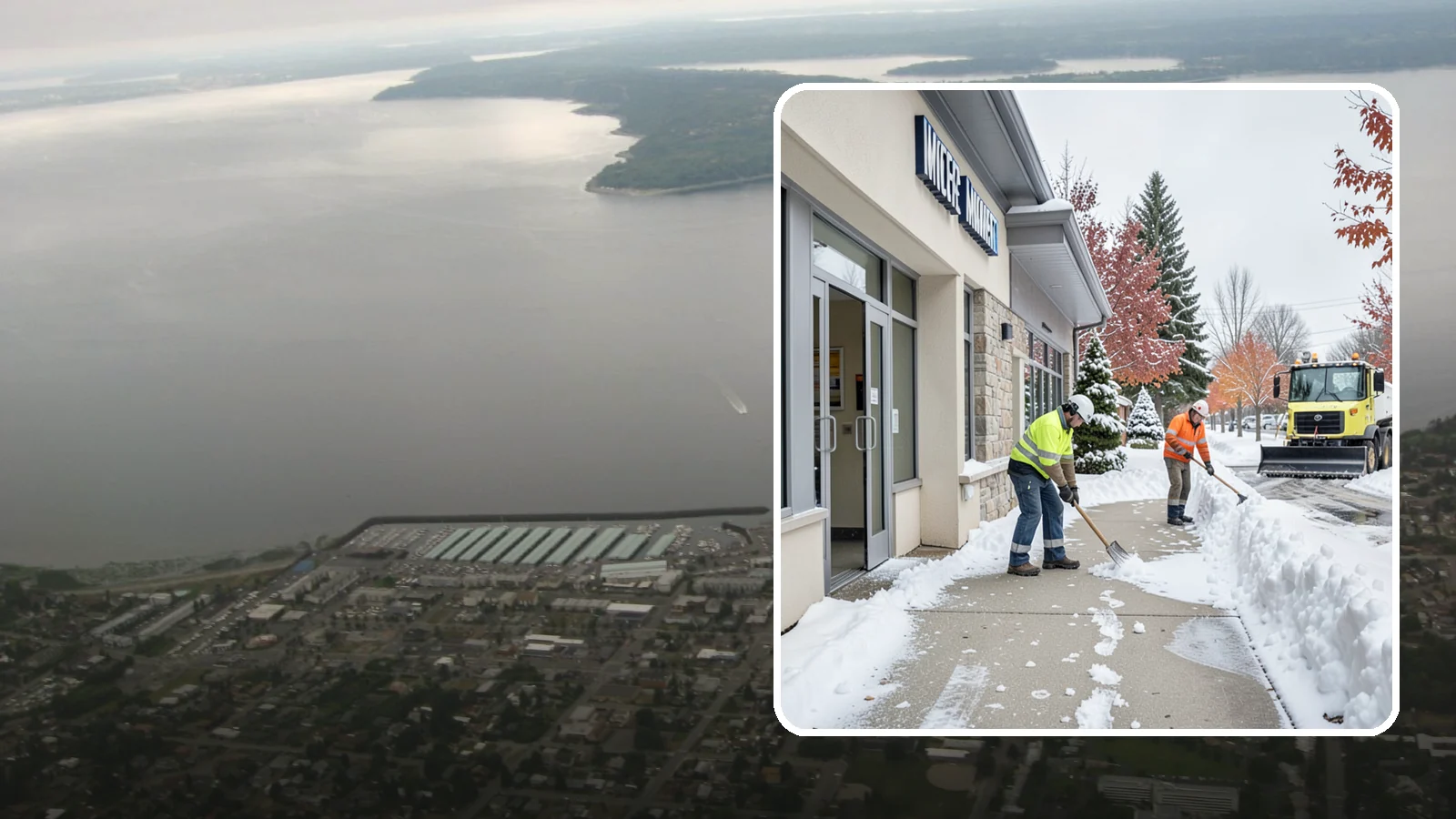 Retail Store Sidewalk Clearing in Des Moines, King County, WA - Storefront and entrance sidewalk clearing for Western Washington retailers that keeps customers safe and your doors open through...