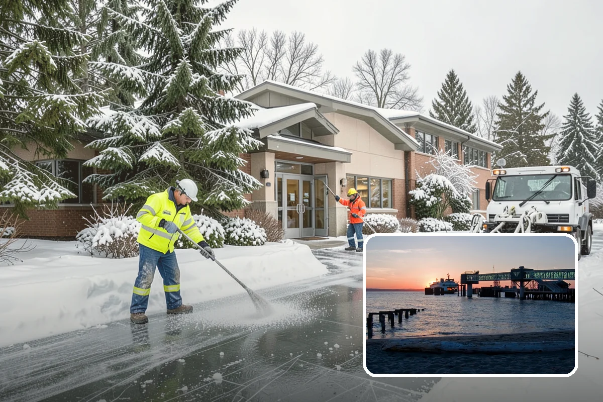 Retail Store Sidewalk Clearing in Edmonds, Snohomish County, WA - Keeps your doors open and customers arriving during winter weather