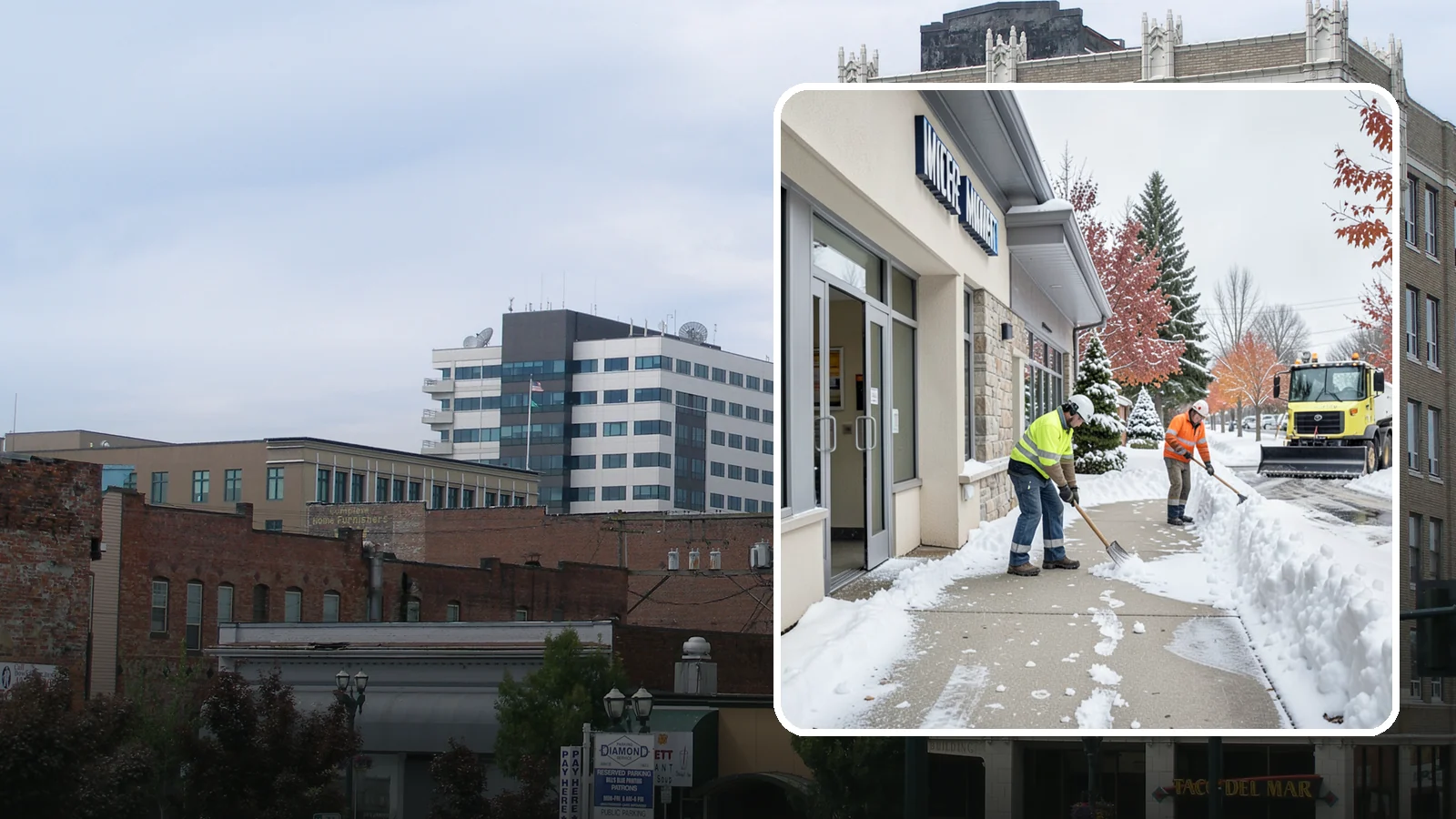 Retail Store Sidewalk Clearing in Everett, Snohomish County, WA - Storefront and entrance sidewalk clearing for Western Washington retailers that keeps customers safe and your doors open through...