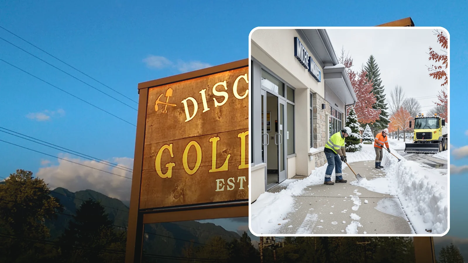 Retail Store Sidewalk Clearing in Gold Bar, Snohomish County, WA - Storefront and entrance sidewalk clearing for Western Washington retailers that keeps customers safe and your doors open through...