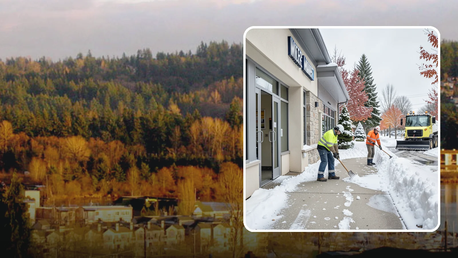 Retail Store Sidewalk Clearing in Kenmore, King County, WA - Storefront and entrance sidewalk clearing for Western Washington retailers that keeps customers safe and your doors open through...