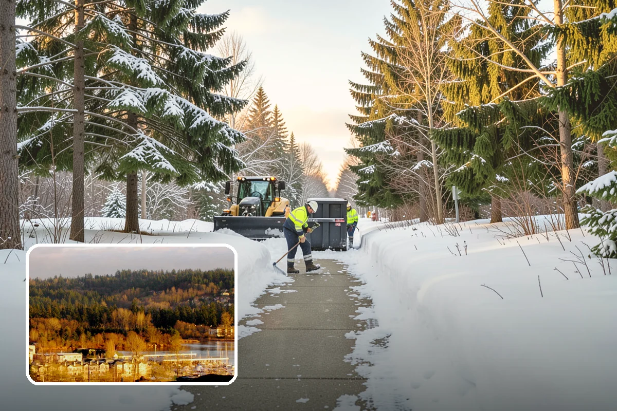 Retail Store Sidewalk Clearing in Kenmore, King County, WA - Keeps your doors open and customers arriving during winter weather