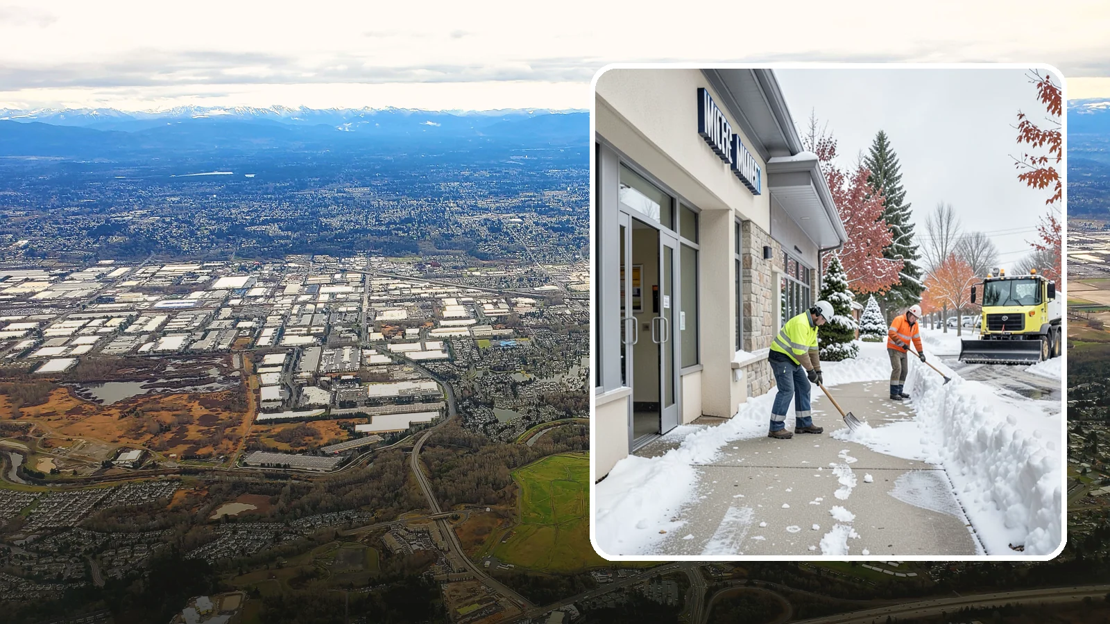 Retail Store Sidewalk Clearing in Kent, King County, WA - Storefront and entrance sidewalk clearing for Western Washington retailers that keeps customers safe and your doors open through...