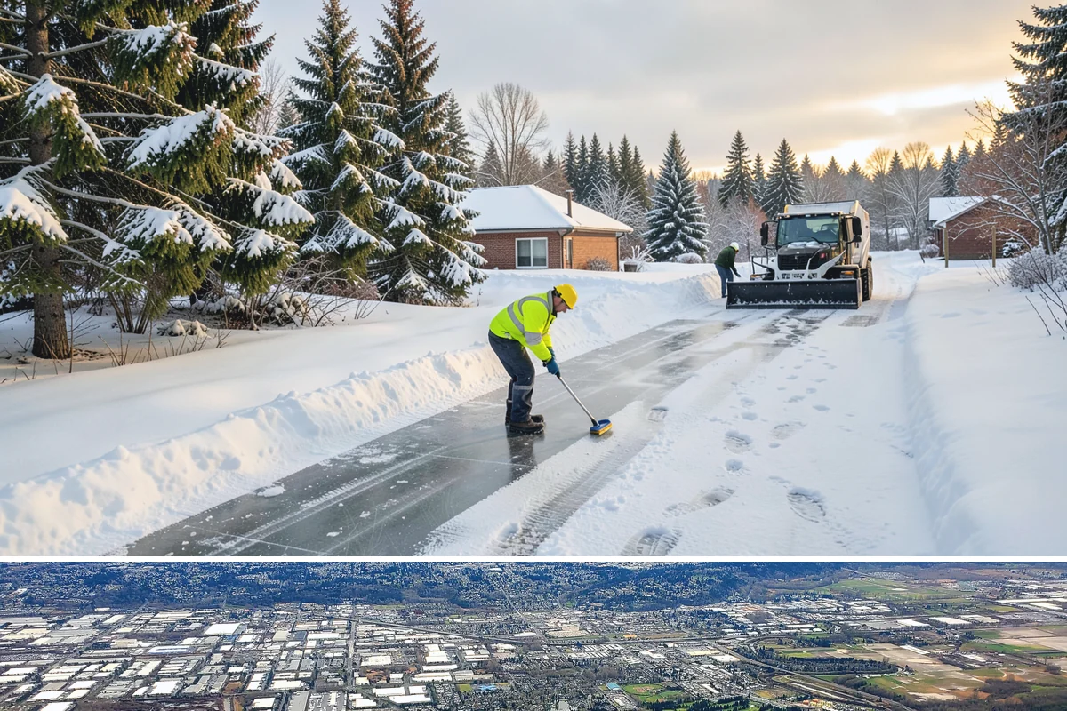 Retail Store Sidewalk Clearing in Kent, King County, WA - Retail sidewalk risk is highest from late November through February, especially during daytime thaw-refreeze that rebuilds ice at...