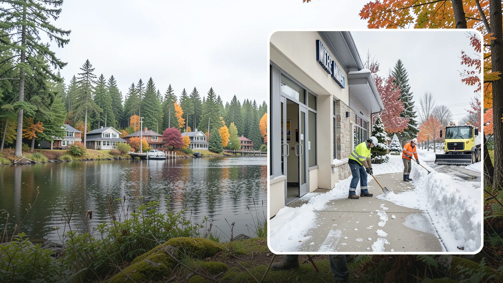 Retail Store Sidewalk Clearing in La Conner, Skagit County, WA - Storefront and entrance sidewalk clearing for Western Washington retailers that keeps customers safe and your doors open through...