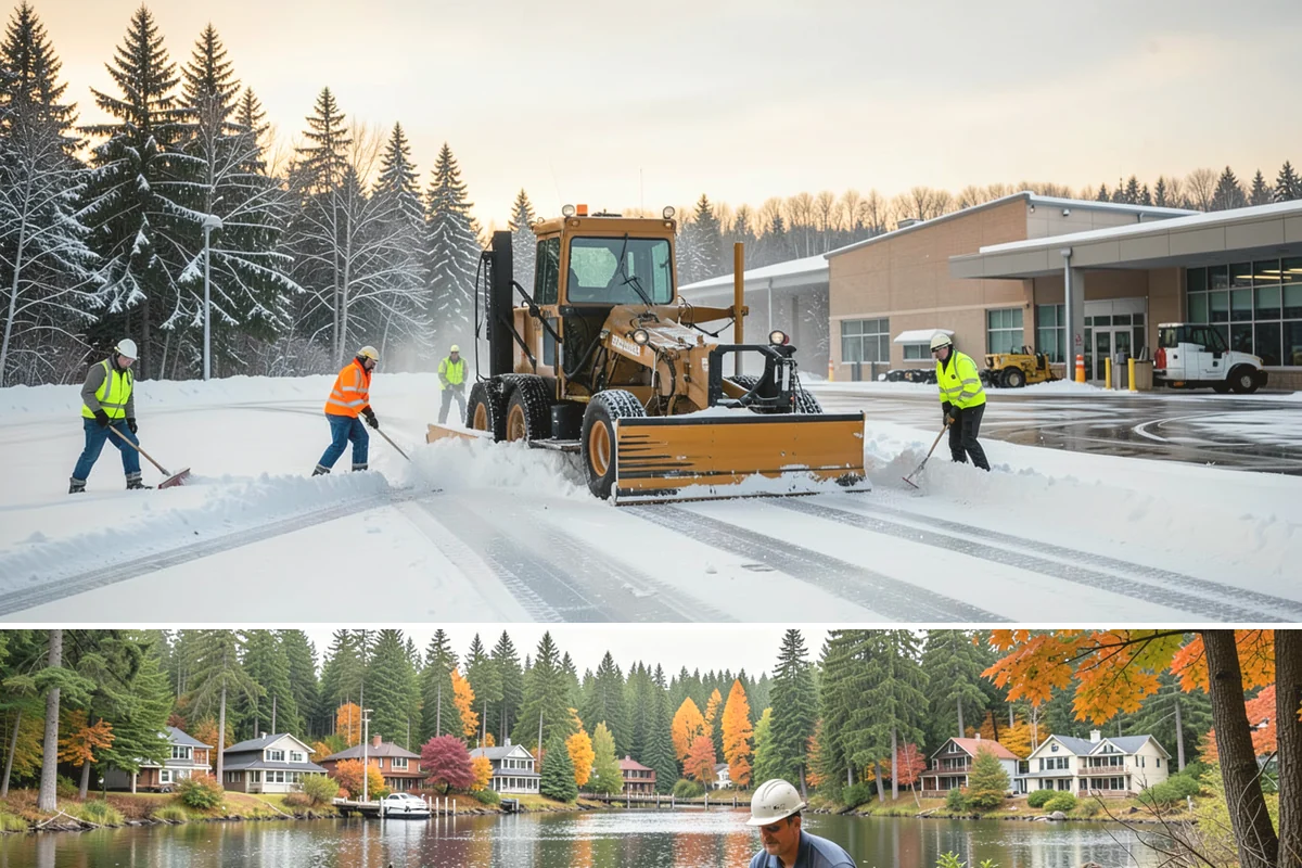 Retail Store Sidewalk Clearing in La Conner, Skagit County, WA - Retail sidewalk risk is highest from late November through February, especially during daytime thaw-refreeze that rebuilds ice at...