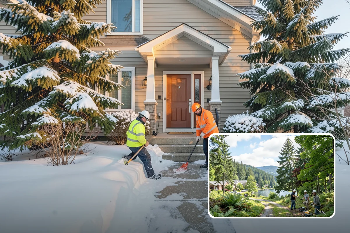 Retail Store Sidewalk Clearing in Lake Forest Park, King County, WA - Keeps your doors open and customers arriving during winter weather
