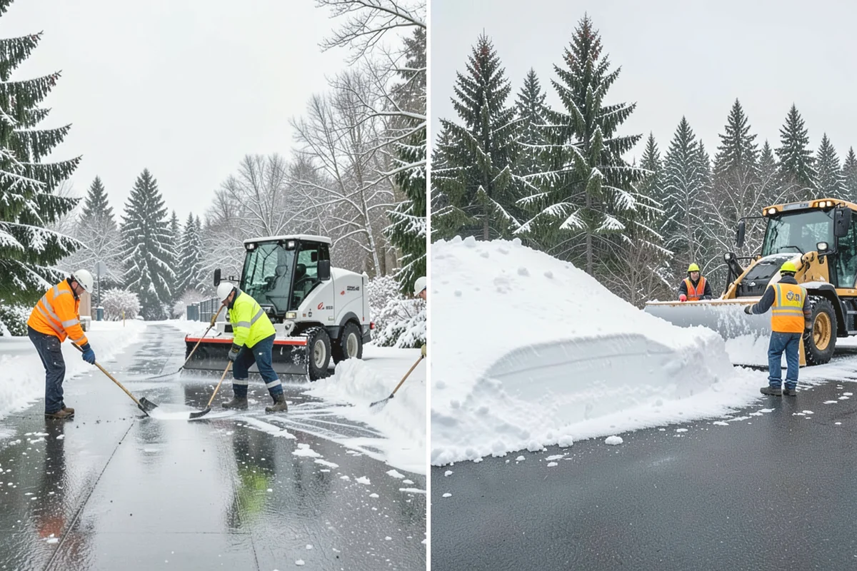 Retail Store Sidewalk Clearing in Lake Stevens, Snohomish County, WA - Clear the entry apron and storefront walk before opening