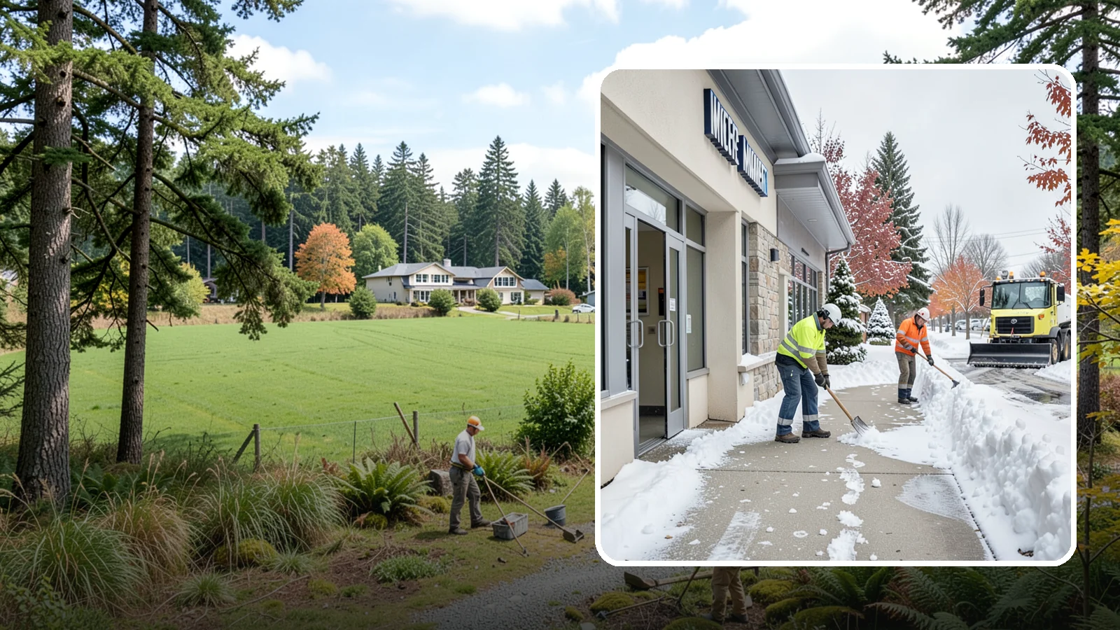 Retail Store Sidewalk Clearing in Lyman, Skagit County, WA - Storefront and entrance sidewalk clearing for Western Washington retailers that keeps customers safe and your doors open through...