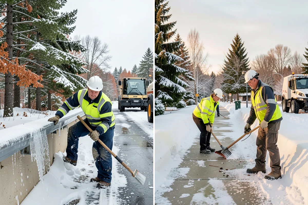Retail Store Sidewalk Clearing in Lyman, Skagit County, WA - Clear the entry apron and storefront walk before opening