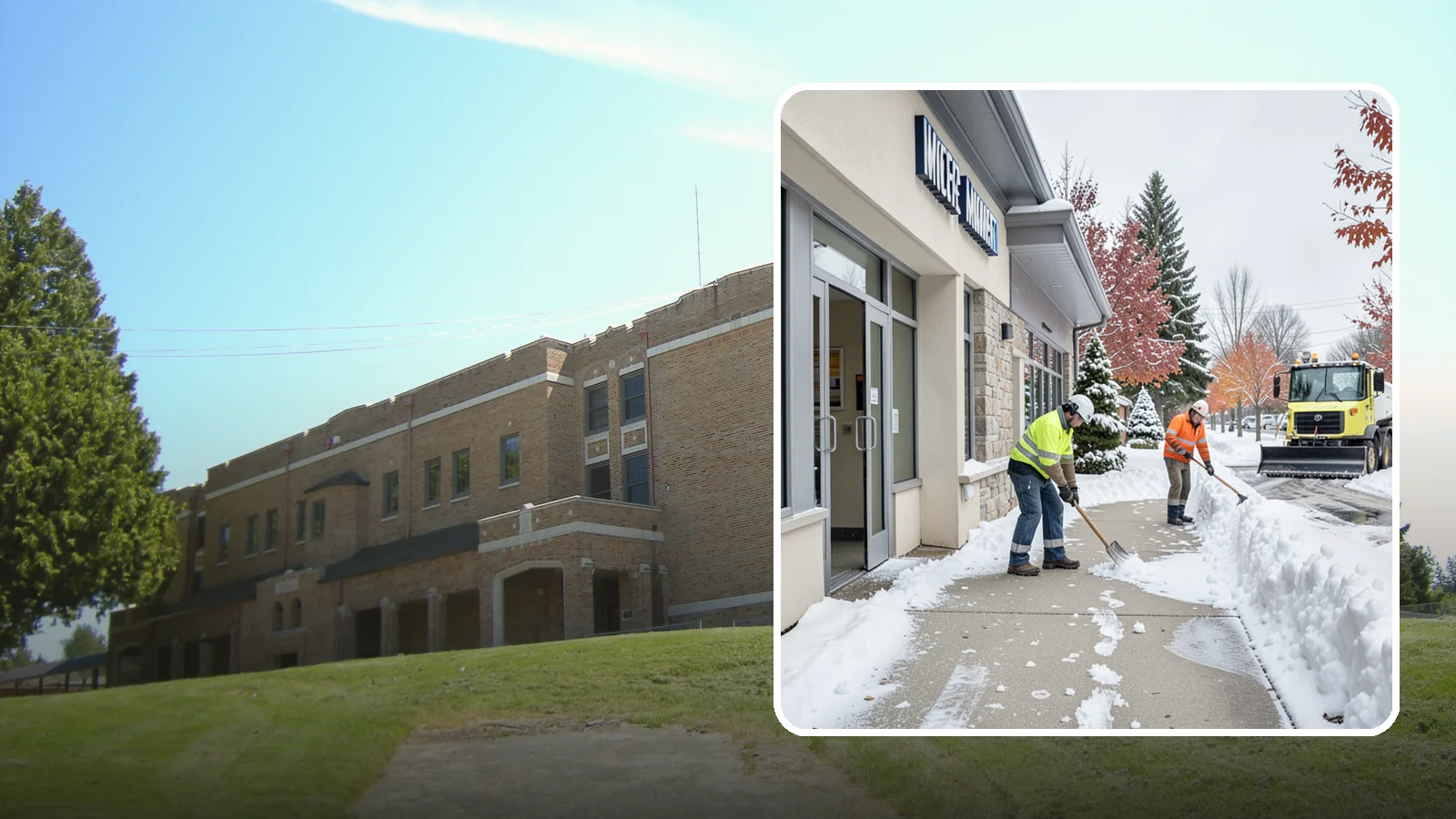 Retail Store Sidewalk Clearing in Maple Valley, King County, WA - Storefront and entrance sidewalk clearing for Western Washington retailers that keeps customers safe and your doors open through...