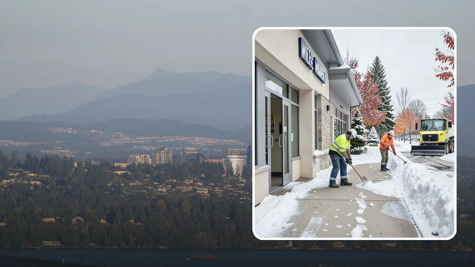 Retail Store Sidewalk Clearing in Medina, King County, WA - Storefront and entrance sidewalk clearing for Western Washington retailers that keeps customers safe and your doors open through...