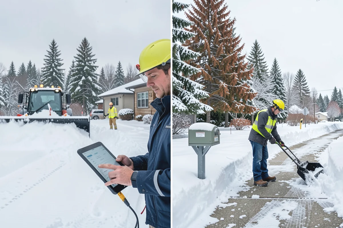 Retail Store Sidewalk Clearing in Medina, King County, WA - Clear the entry apron and storefront walk before opening