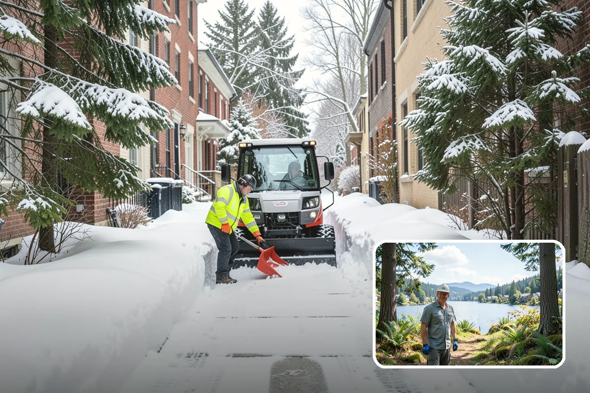 Retail Store Sidewalk Clearing in Milton, King County, WA - Keeps your doors open and customers arriving during winter weather