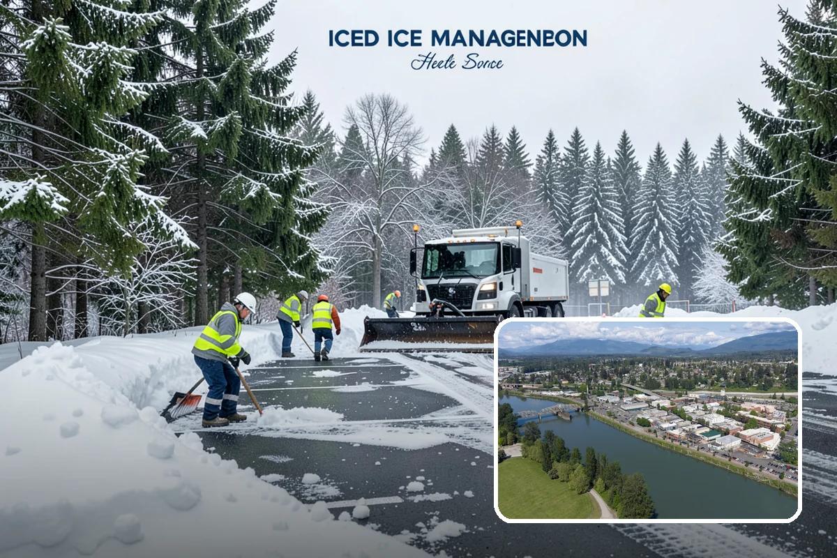 Retail Store Sidewalk Clearing in Mount Vernon, Skagit County, WA - Keeps your doors open and customers arriving during winter weather