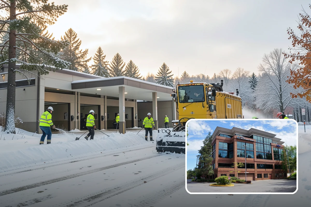 Retail Store Sidewalk Clearing in Mountlake Terrace, Snohomish County, WA - Keeps your doors open and customers arriving during winter weather